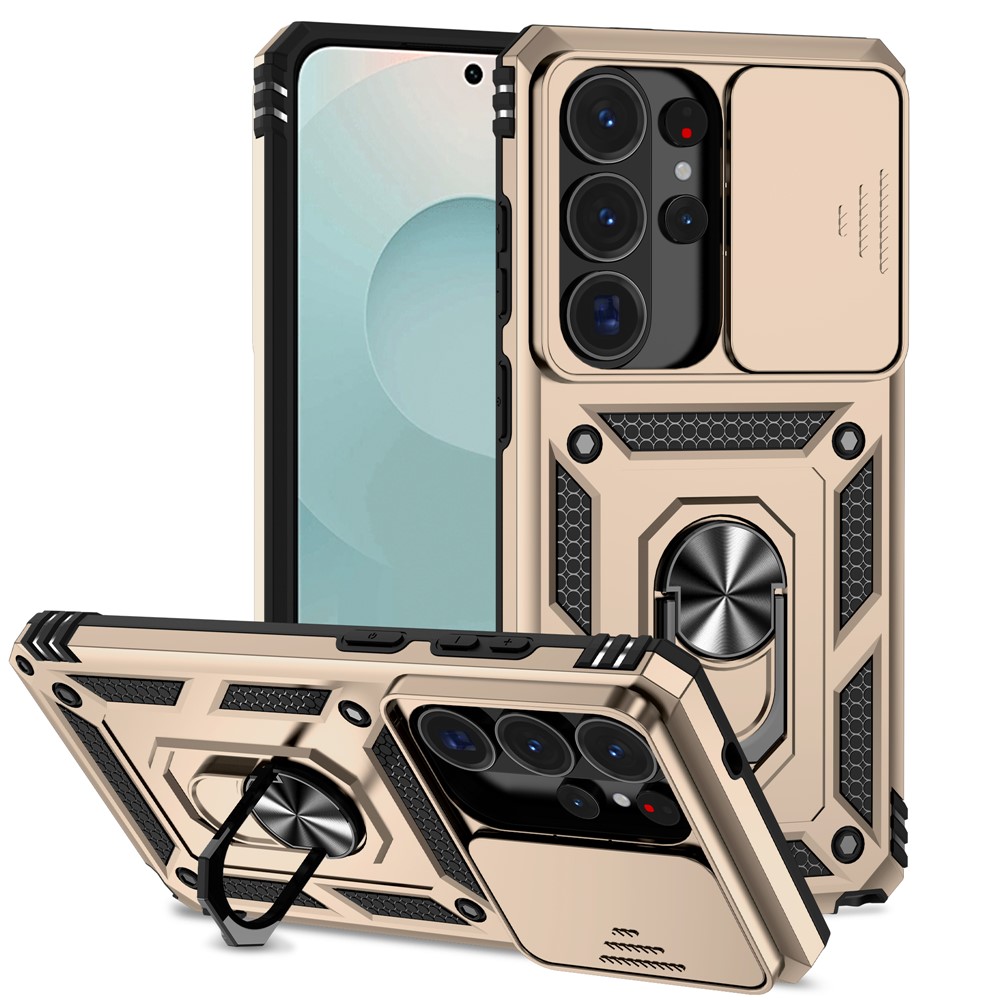  Samsung Galaxy S26 Ultra Skal CamShield Ring Hybrid Guld