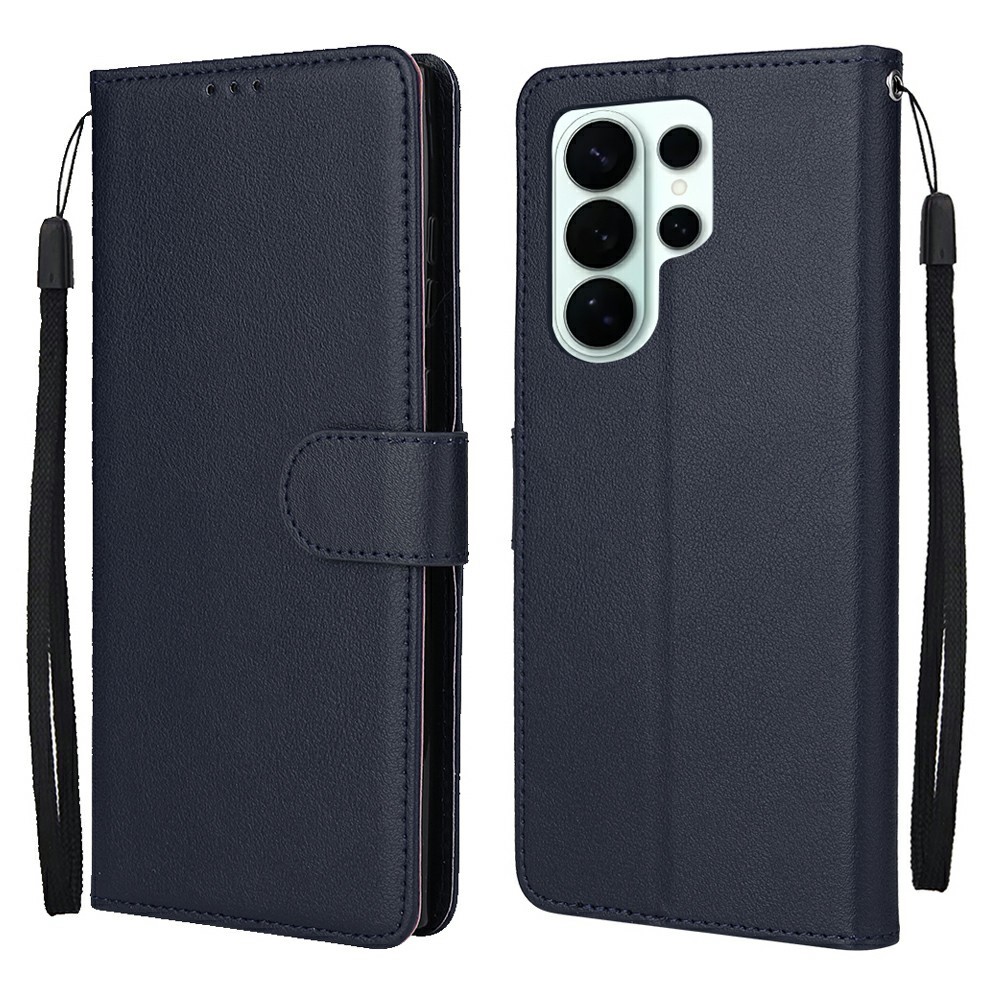  Samsung Galaxy S26 Ultra Fodral Läder Blå