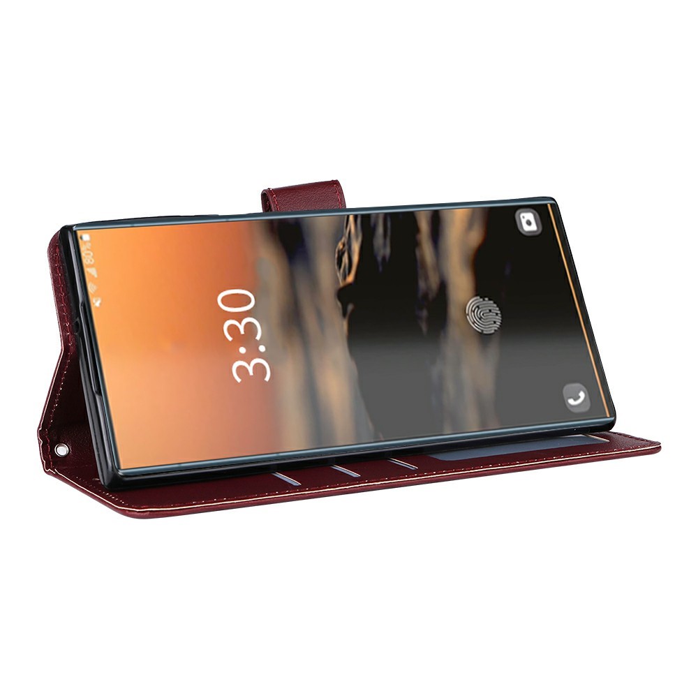  Samsung Galaxy S26 Ultra Fodral Läder Vinröd