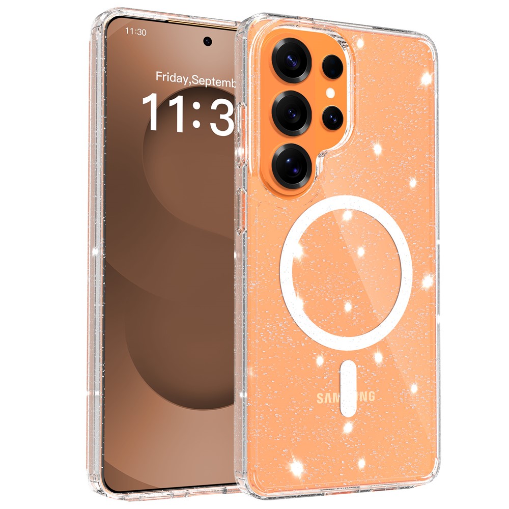  Samsung Galaxy S26 Ultra Skal MagSafe Glitter Transparent