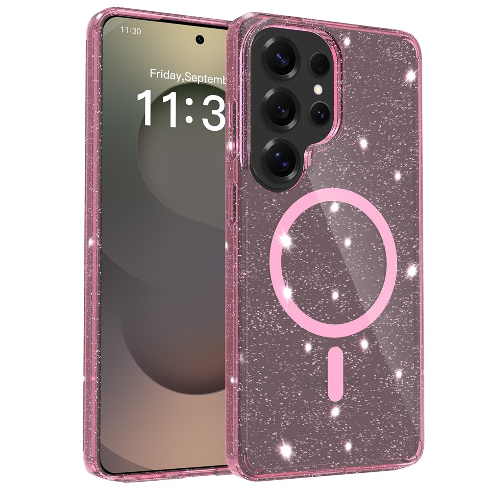  Samsung Galaxy S26 Ultra Skal MagSafe Glitter Rosa