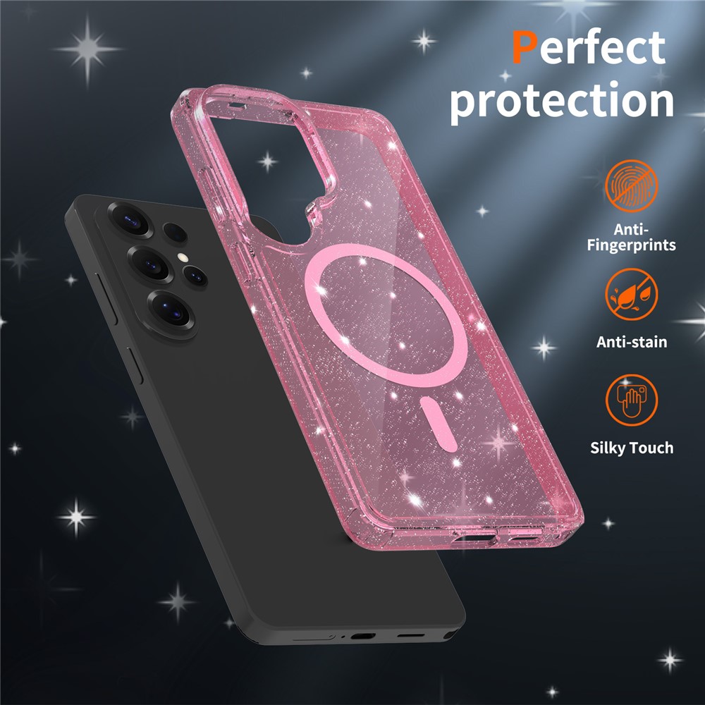 Samsung Galaxy S26 Ultra Skal MagSafe Glitter Rosa