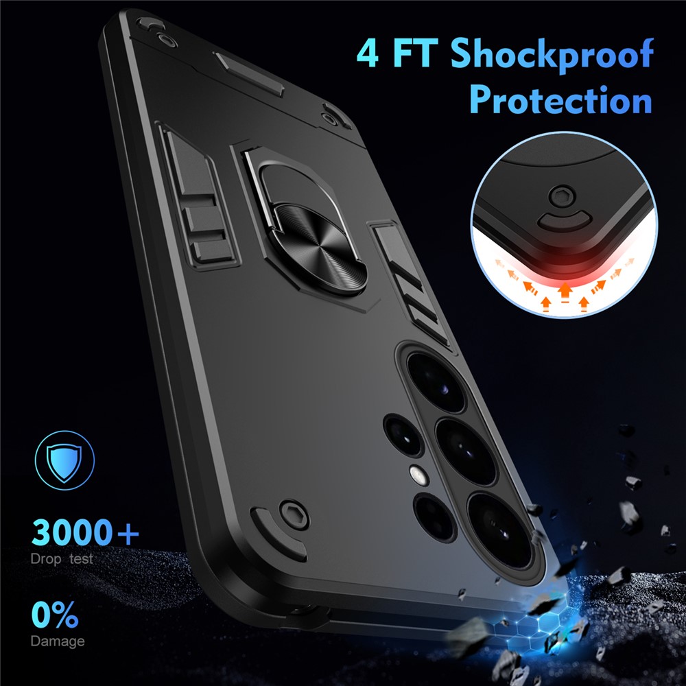  Samsung Galaxy S26 Ultra Skal Ring Hybrid Armor Svart