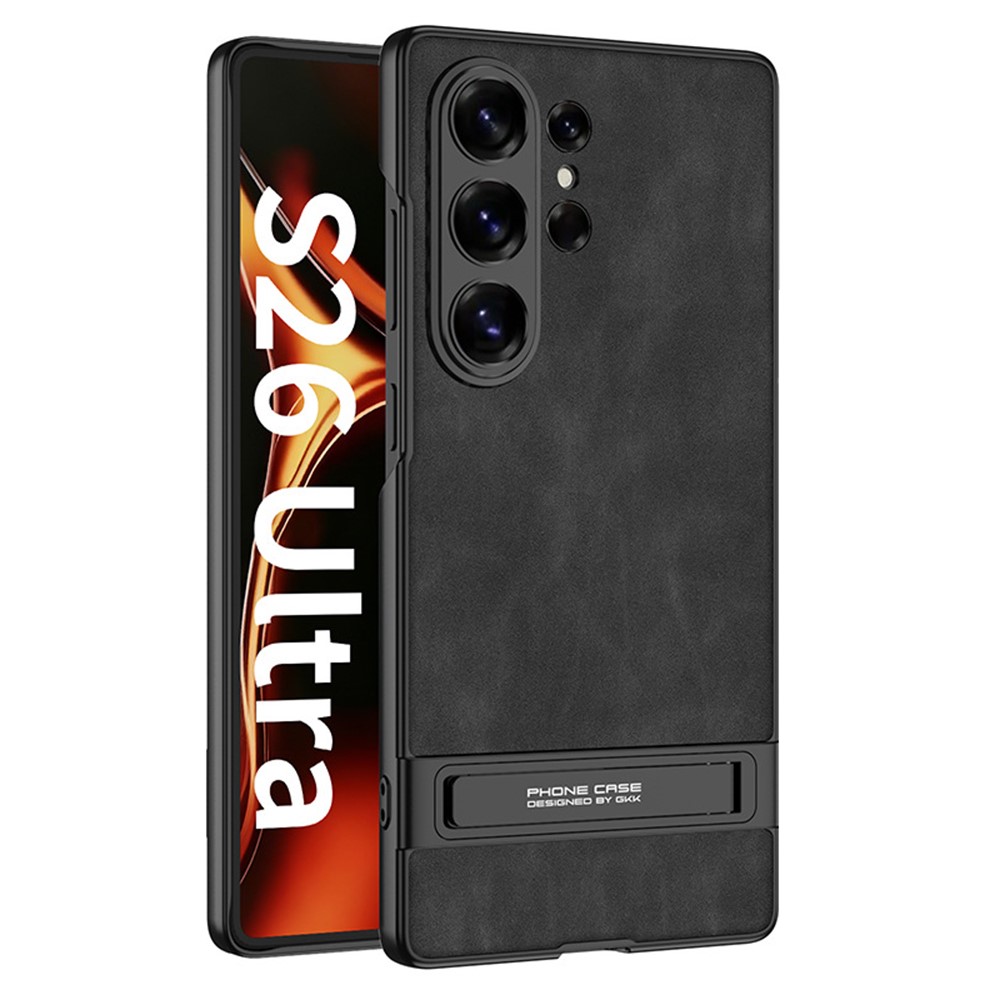 GKK GKK Samsung Galaxy S26 Ultra Skal Kickstand Läder Svart
