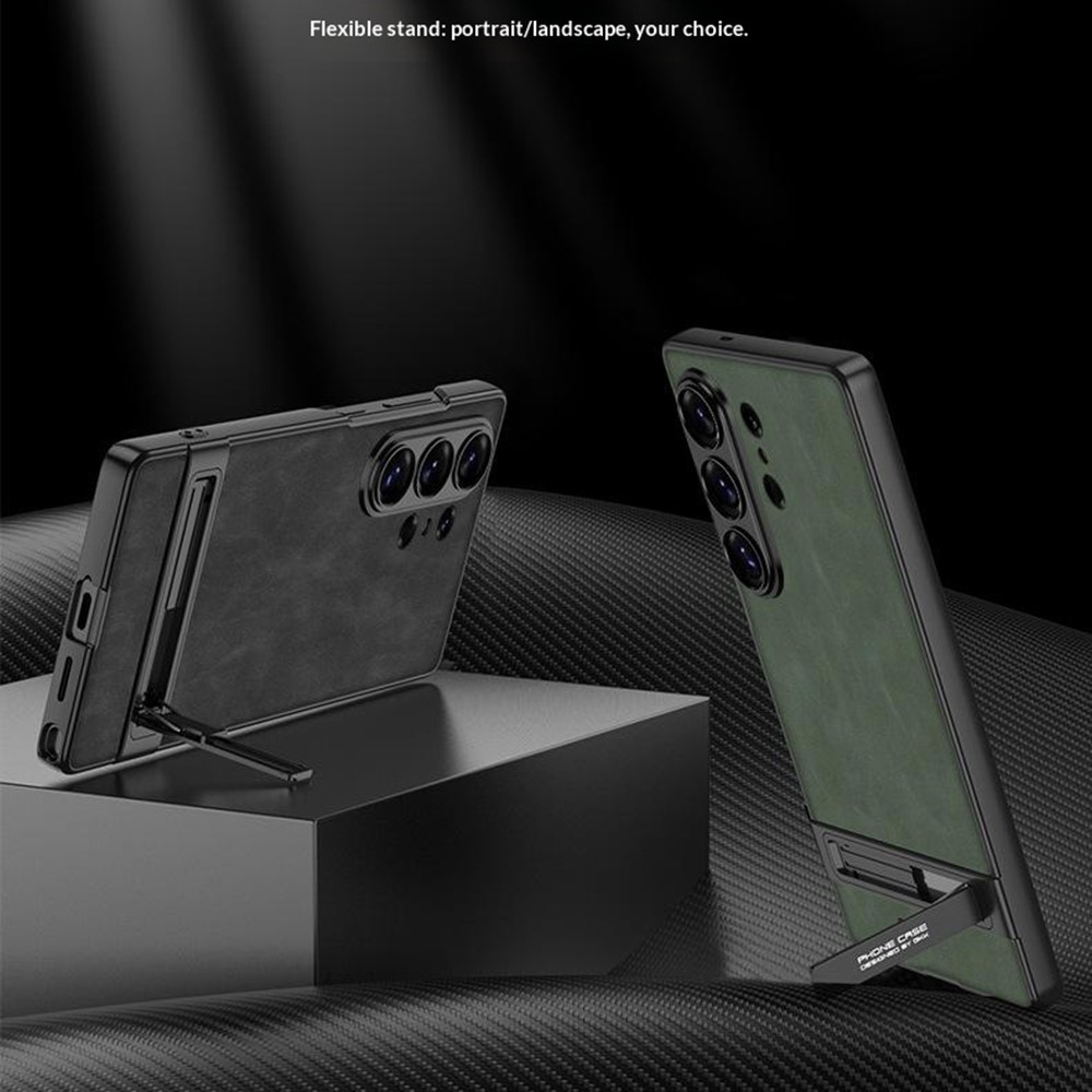 GKK GKK Samsung Galaxy S26 Ultra Skal Kickstand Läder Svart