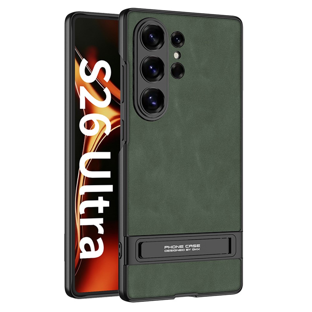 GKK GKK Samsung Galaxy S26 Ultra Skal Kickstand Läder Grön