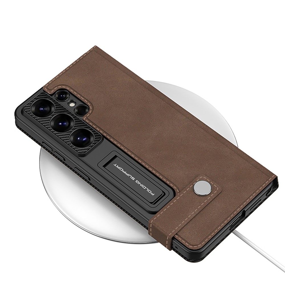 GKK GKK Samsung Galaxy S26 Ultra Fodral Kickstand Läder Grön