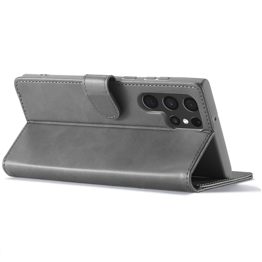 LC.IMEEKE LC.IMEEKE Samsung Galaxy S26 Ultra Fodral Läder Grå