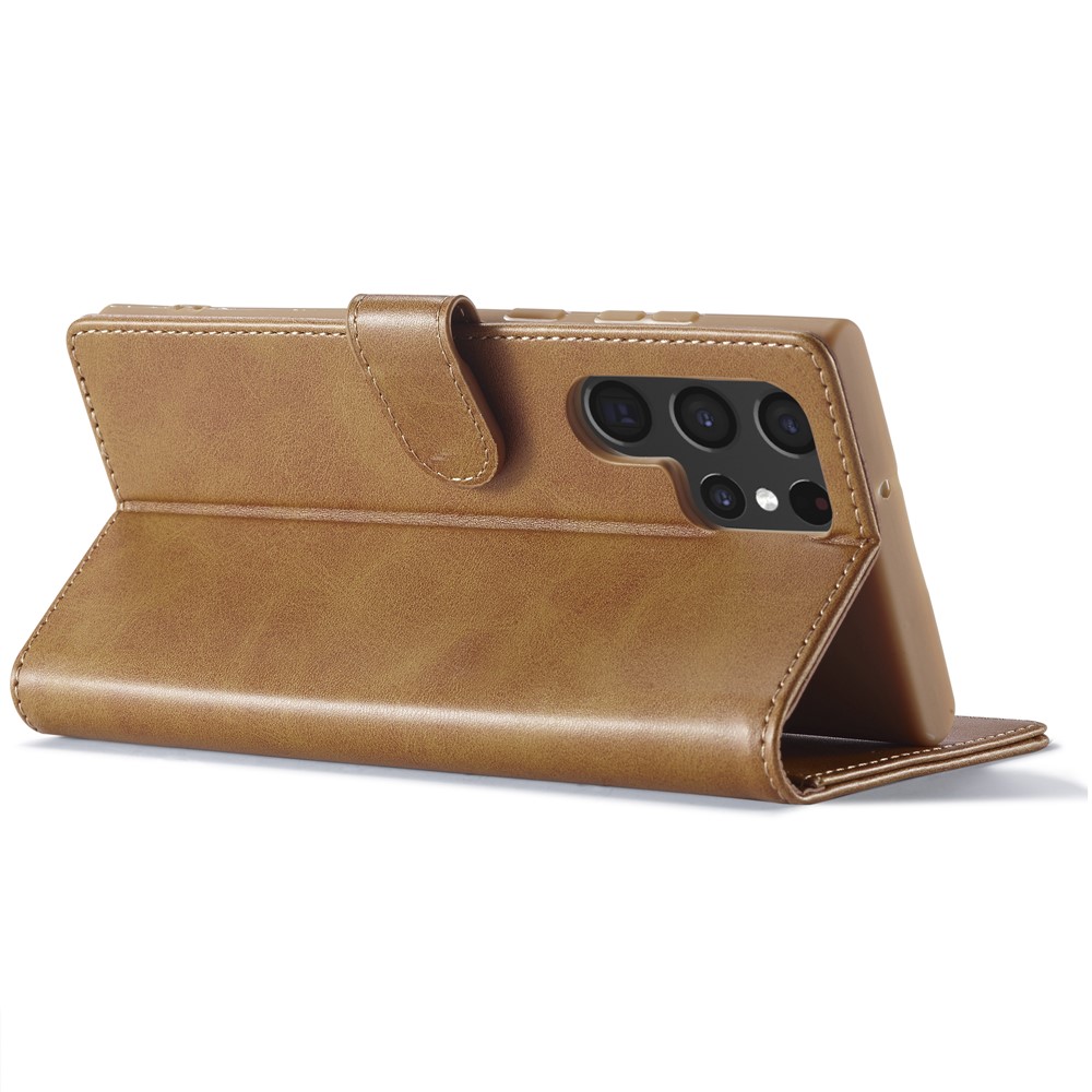 LC.IMEEKE LC.IMEEKE Samsung Galaxy S26 Ultra Fodral Läder Brun
