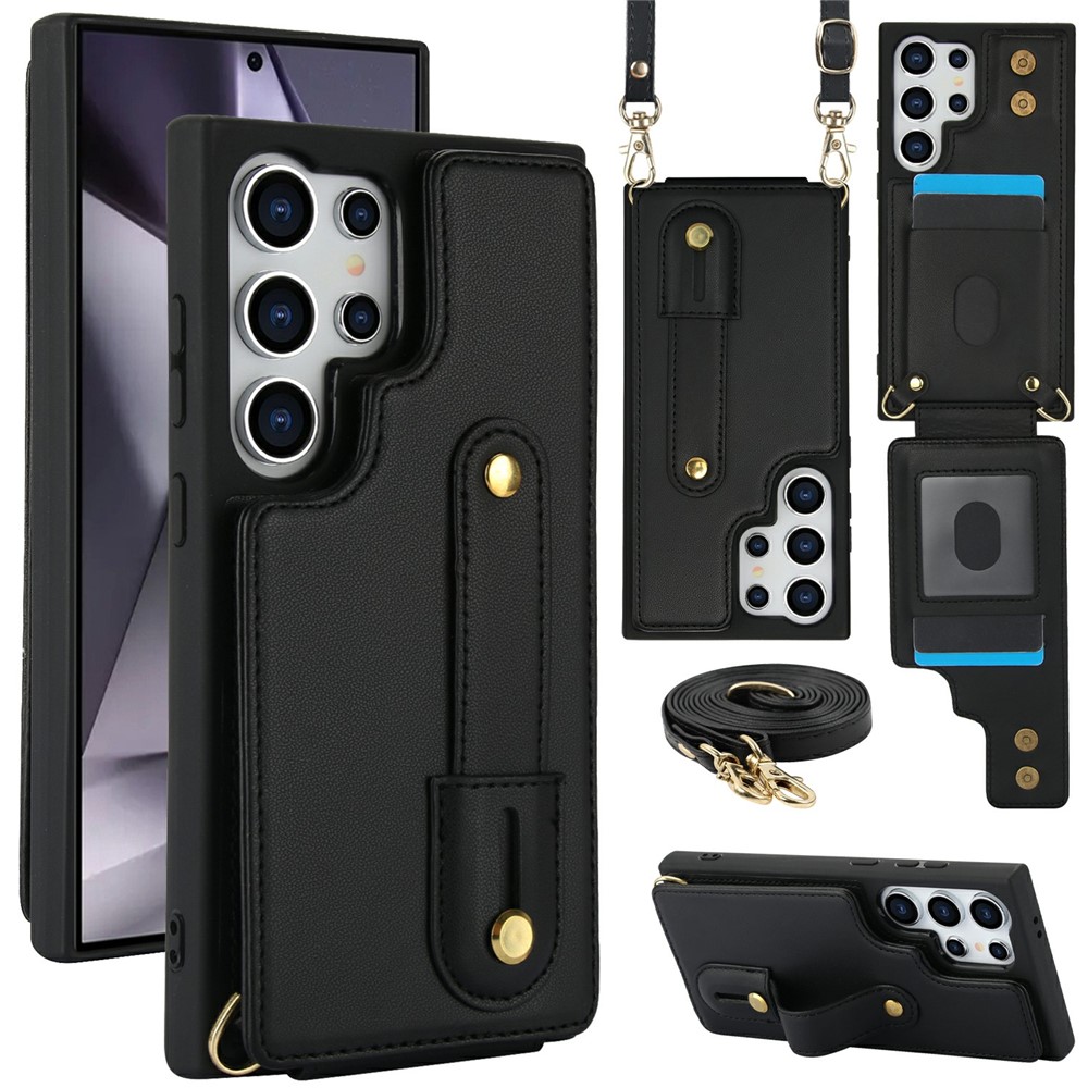  Samsung Galaxy S26 Ultra Skal Multifunktionellt Läder Svart