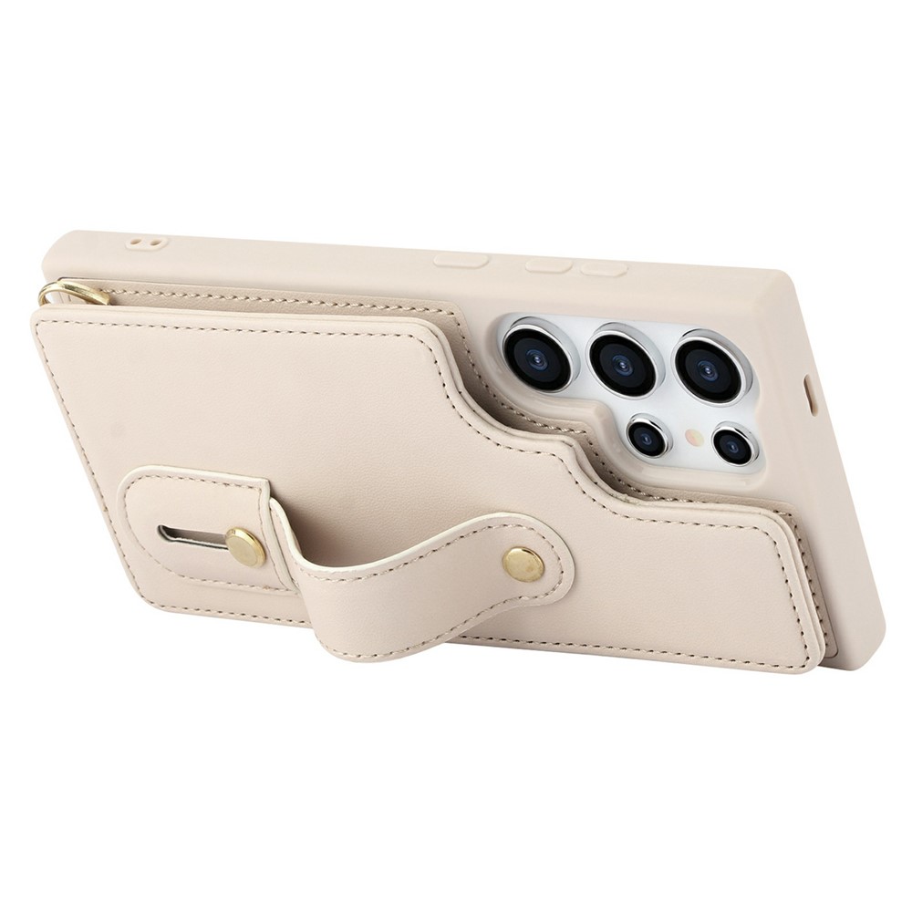  Samsung Galaxy S26 Ultra Skal Multifunktionellt Läder Beige