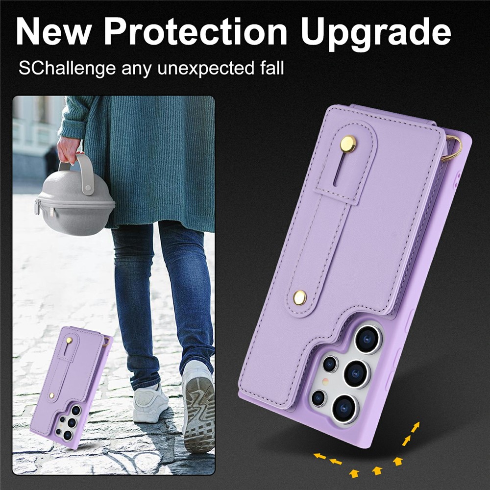  Samsung Galaxy S26 Ultra Skal Multifunktionellt Läder Lila
