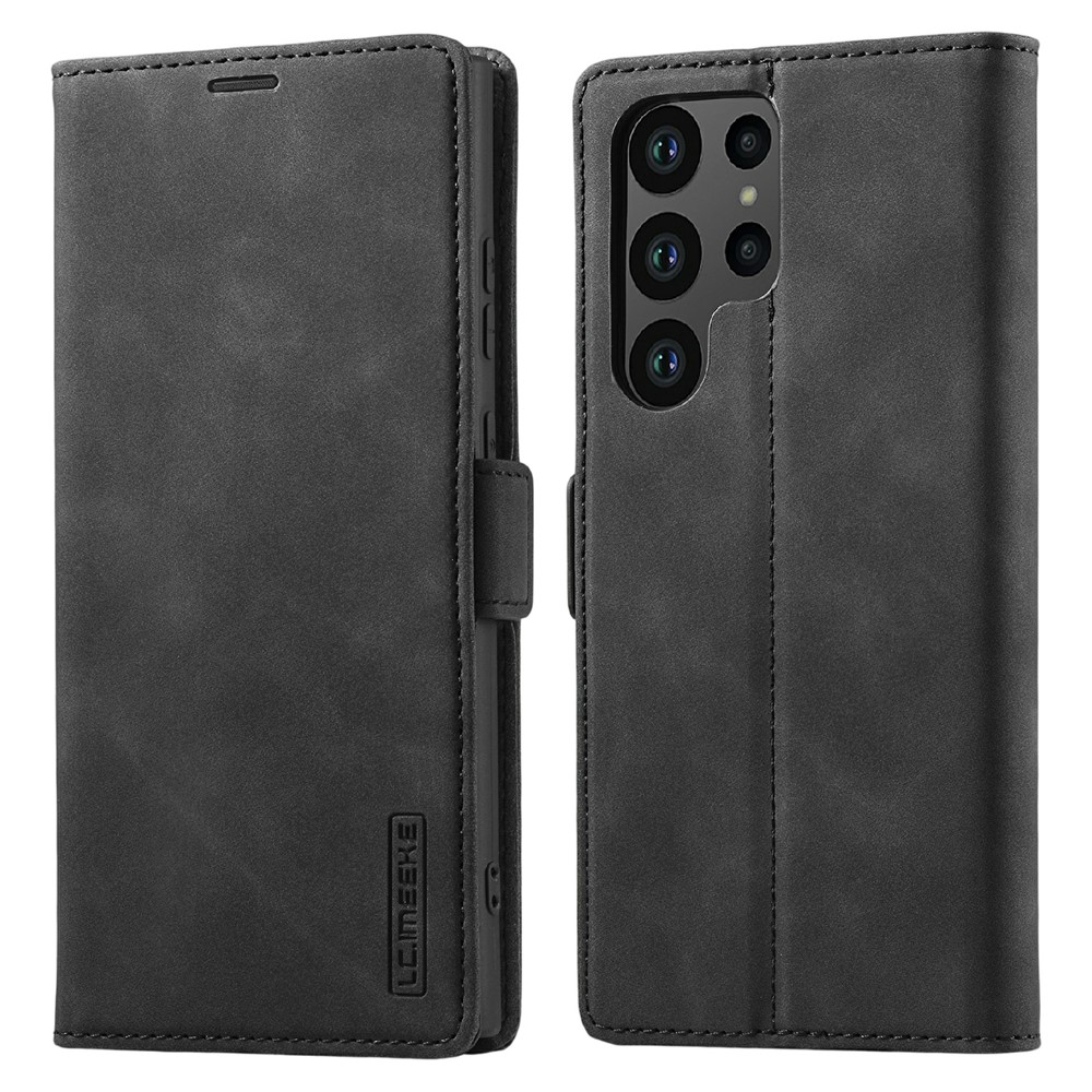 LC.IMEEKE LC.IMEEKE Samsung Galaxy S26 Ultra Fodral Läder Svart