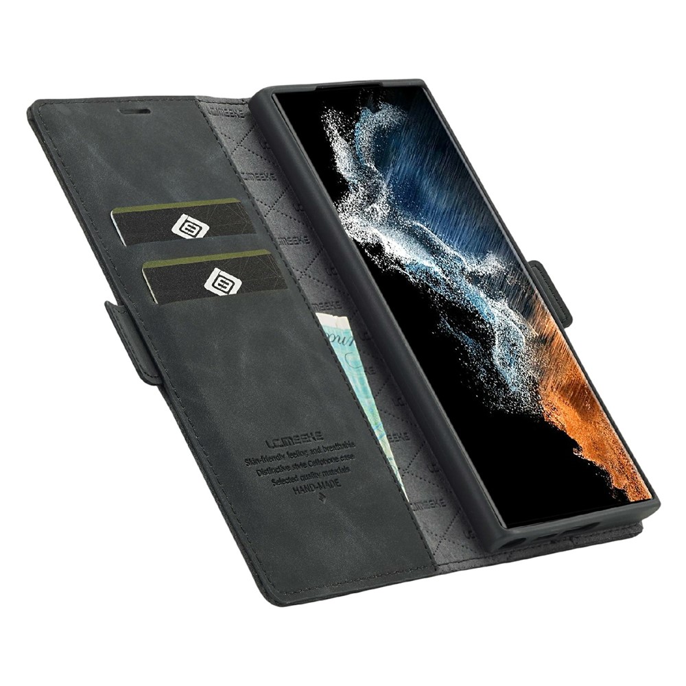 LC.IMEEKE LC.IMEEKE Samsung Galaxy S26 Ultra Fodral Läder Svart