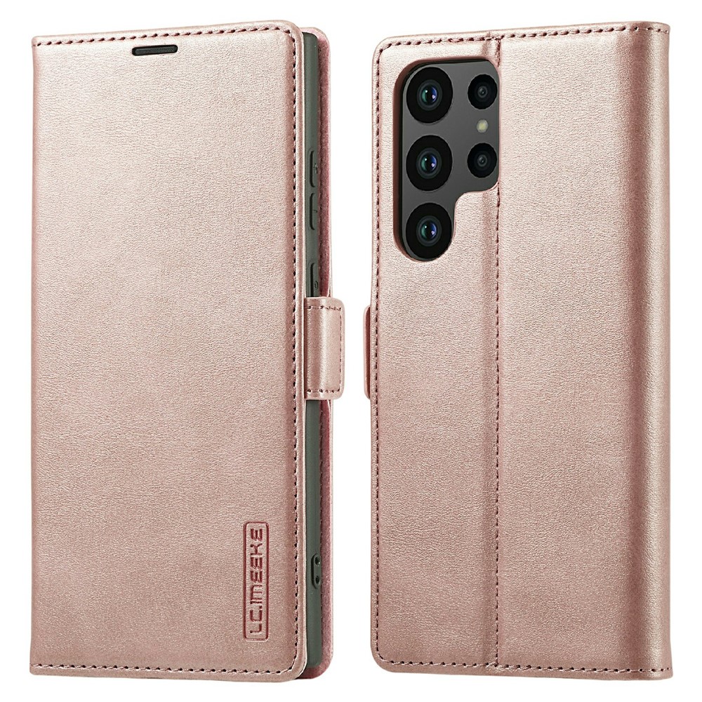 LC.IMEEKE LC.IMEEKE Samsung Galaxy S26 Ultra Fodral Läder Roséguld