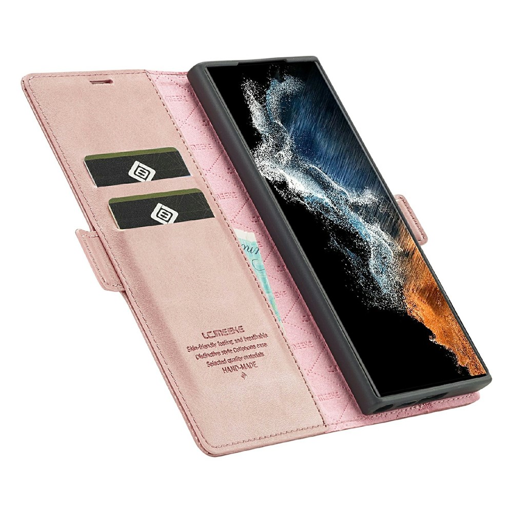 LC.IMEEKE LC.IMEEKE Samsung Galaxy S26 Ultra Fodral Läder Roséguld
