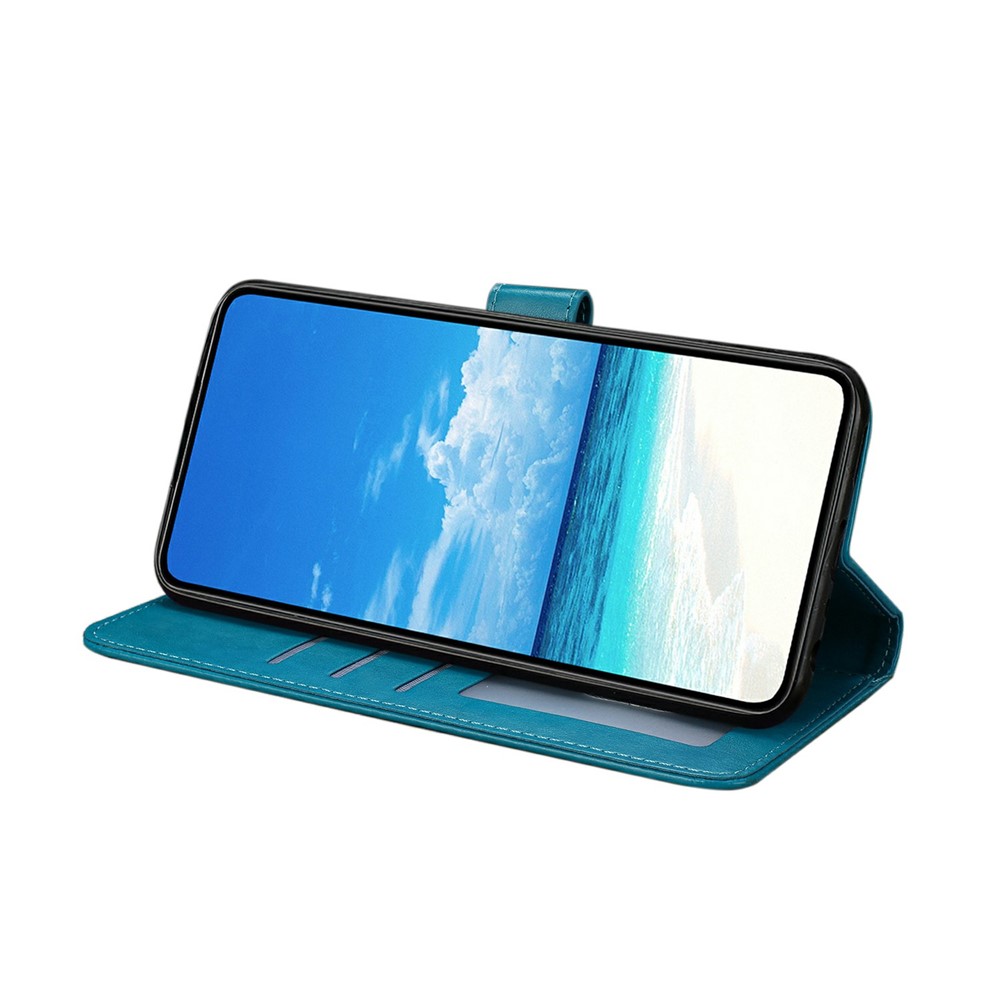  Samsung Galaxy S26 Fodral Fjäril Tryck Blå