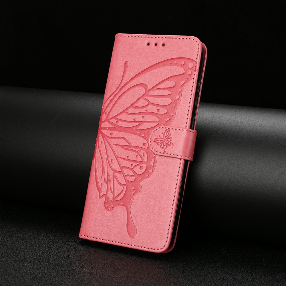 Samsung Galaxy S26 Fodral Fjäril Tryck Rosa
