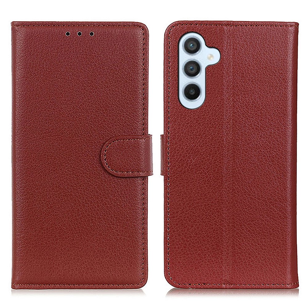  Samsung Galaxy S26 Fodral Litchi Läder Brun