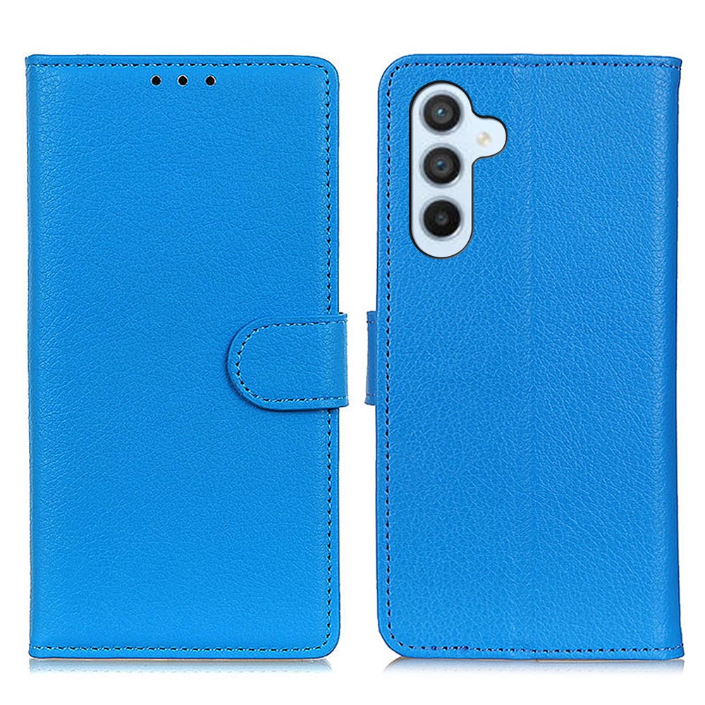  Samsung Galaxy S26 Fodral Litchi Läder Blå
