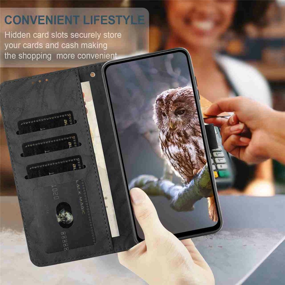  Samsung Galaxy S26 Fodral Fjäril Tryck Svart