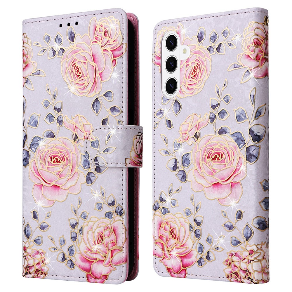  Samsung Galaxy S26 Fodral RFID Rosa Blommor