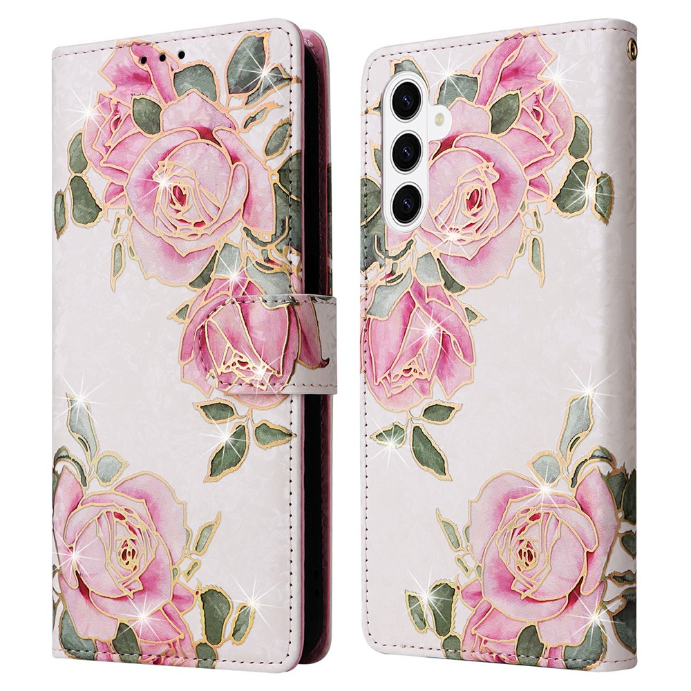  Samsung Galaxy S26 Fodral RFID Rosa Blommor