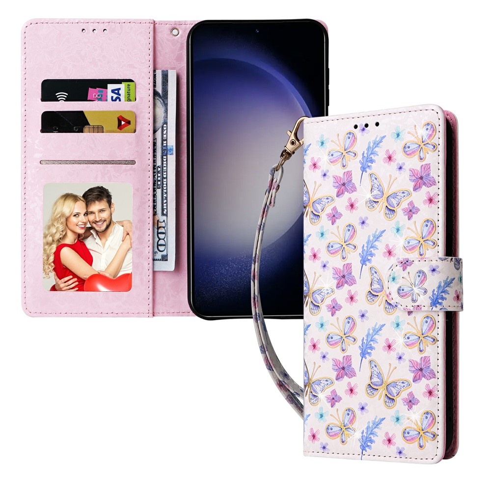  Samsung Galaxy S26 Fodral RFID Fjärilar / Blommor