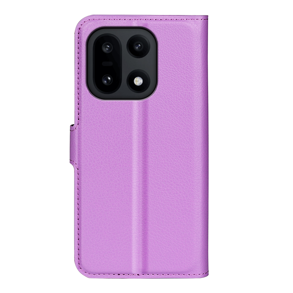  OnePlus 15 Fodral Litchi Läder Lila
