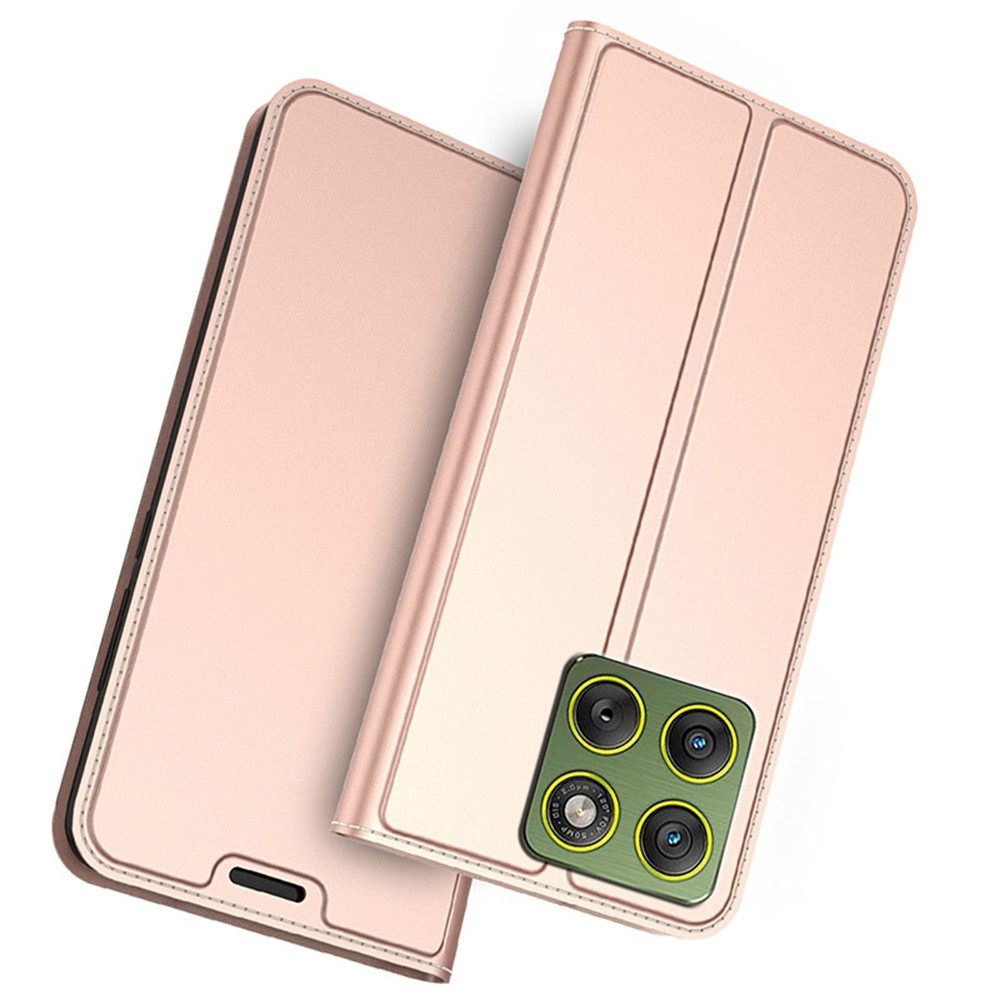  Motorola Edge 70 Fodral Flip Läder Roséguld