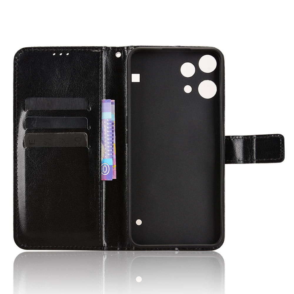  Nothing Phone 3a Lite Fodral Crazy Horse Läder Svart