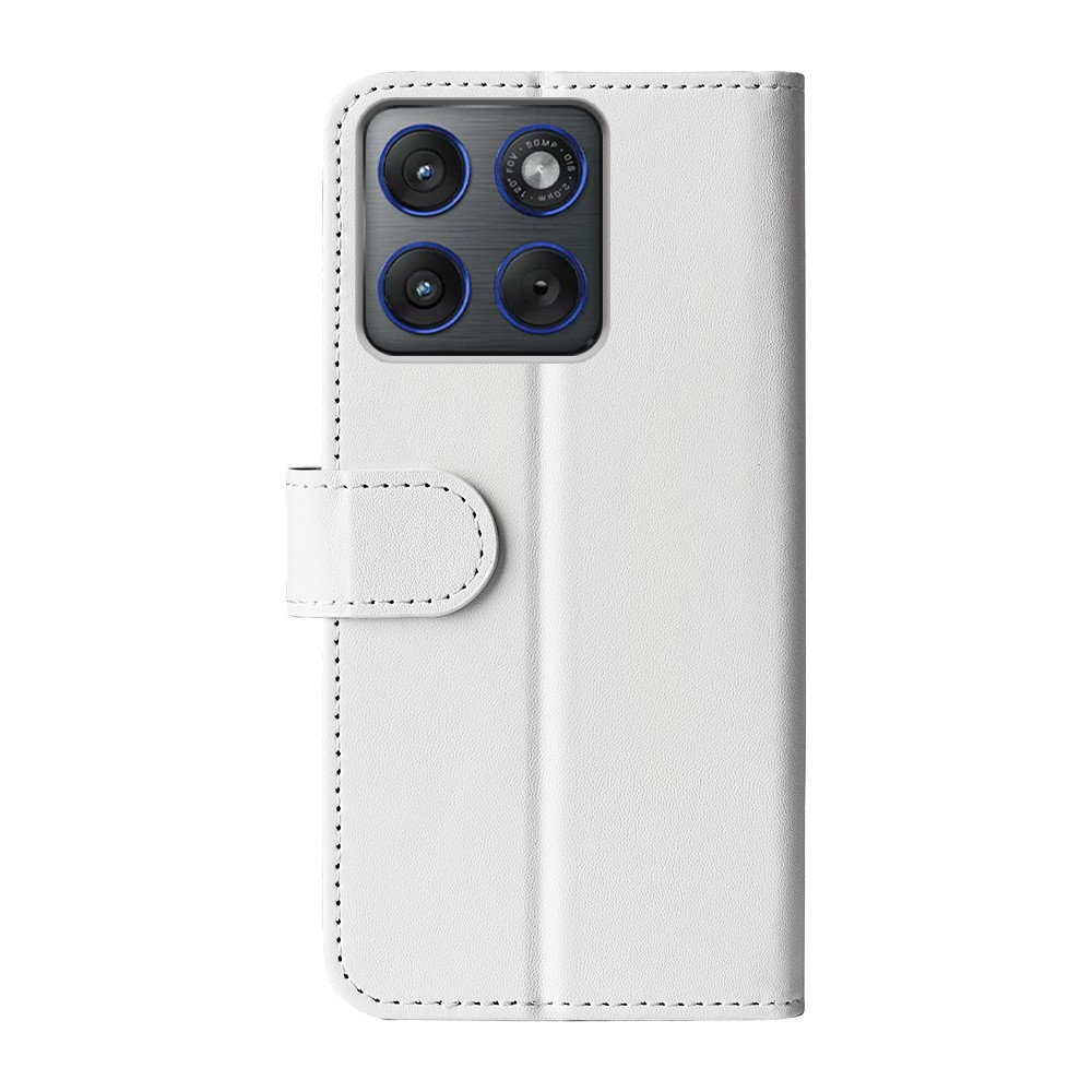  Motorola Edge 70 Fodral Crazy Horse Läder Vit