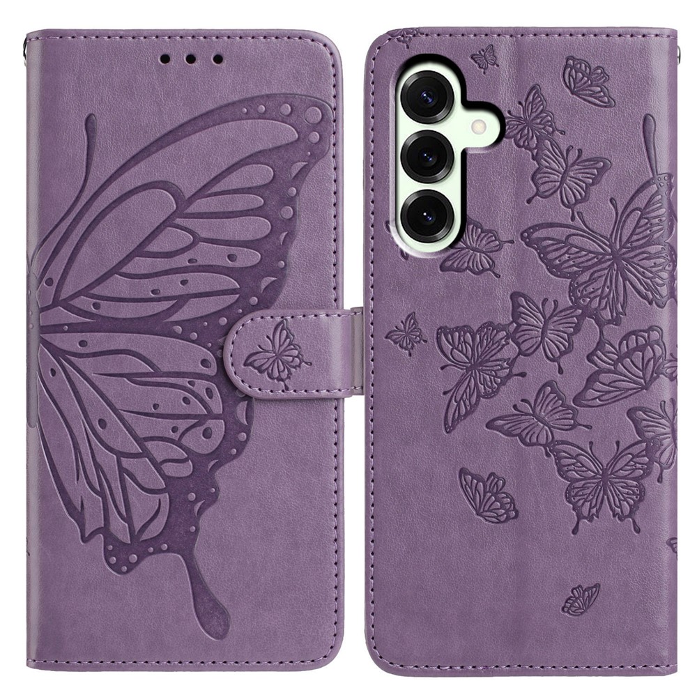  Samsung Galaxy A37 5G Fodral Med Fjäril Tryck Lila