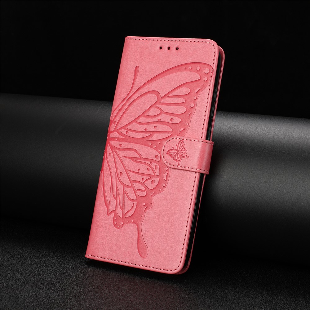  Samsung Galaxy A57 5G Fodral Med Fjäril Tryck Rosa