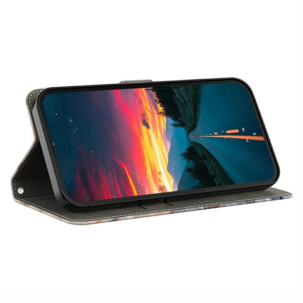  Samsung Galaxy A37 5G Fodral Läder Blommor / Fjärilar