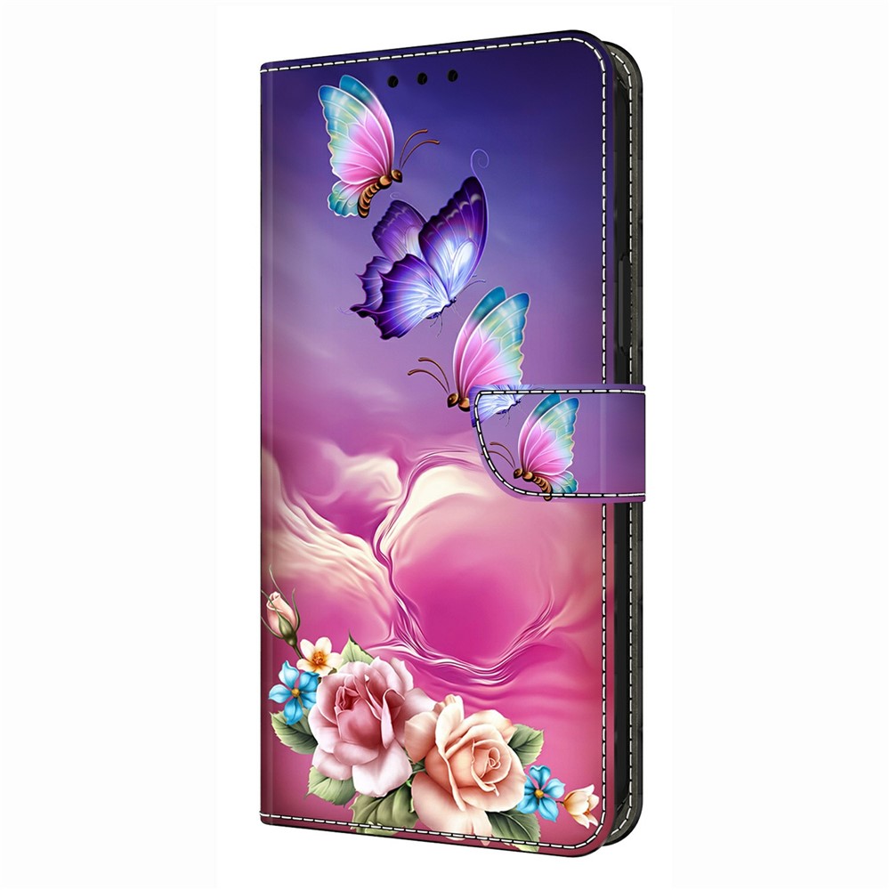  Samsung Galaxy A37 5G Fodral Läder Blommor / Fjärilar