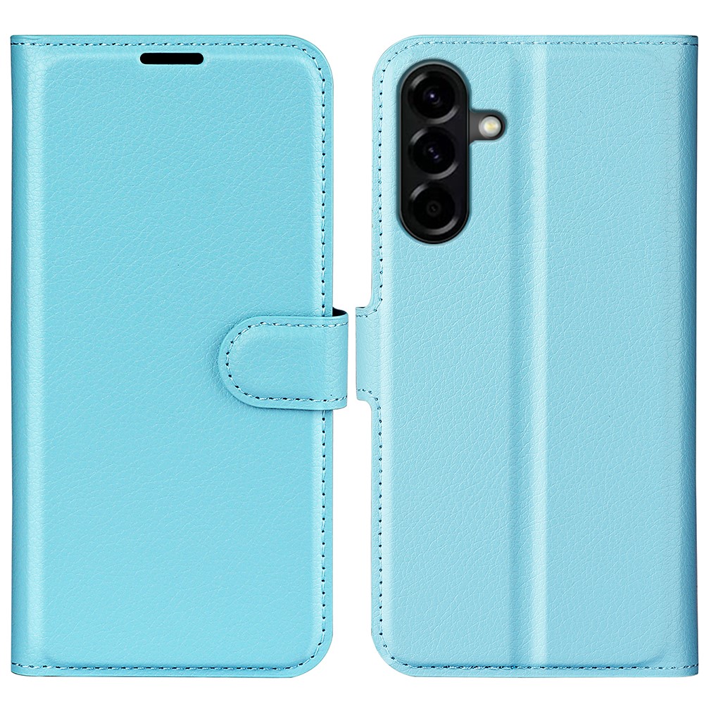  Samsung Galaxy A57 5G Fodral Litchi Läder Blå