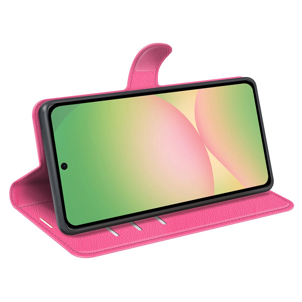  Samsung Galaxy A57 5G Fodral Litchi Läder Rosa