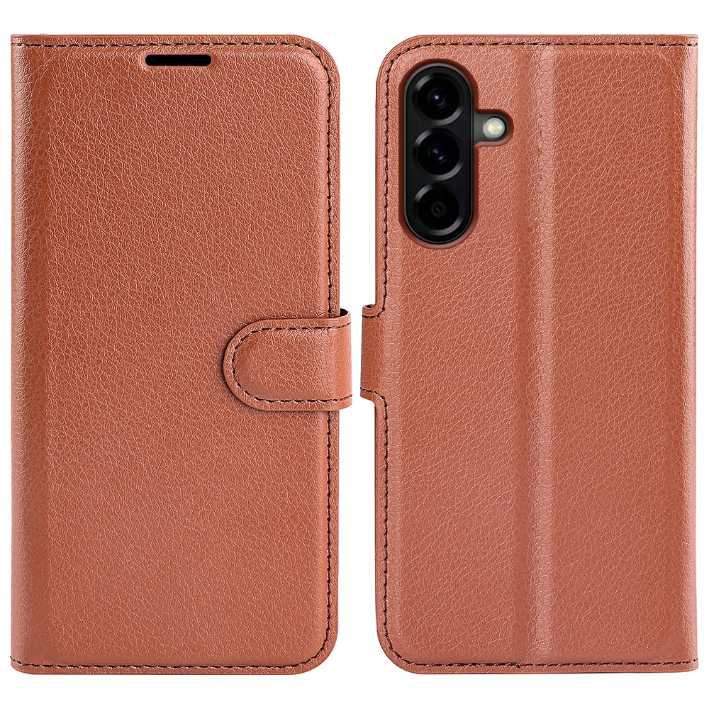  Samsung Galaxy A57 5G Fodral Litchi Läder Brun