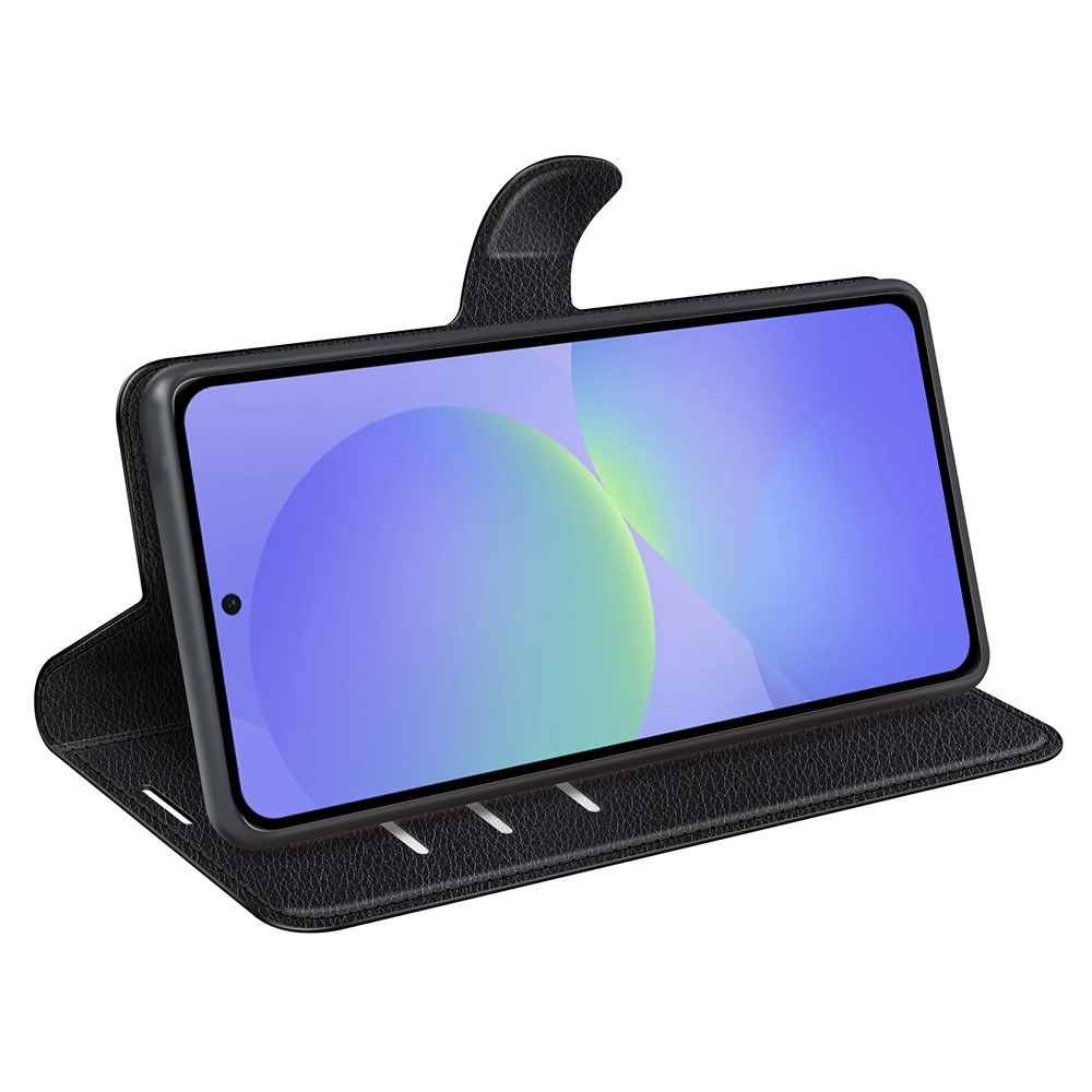  Samsung Galaxy A37 5G Fodral Litchi Läder Svart