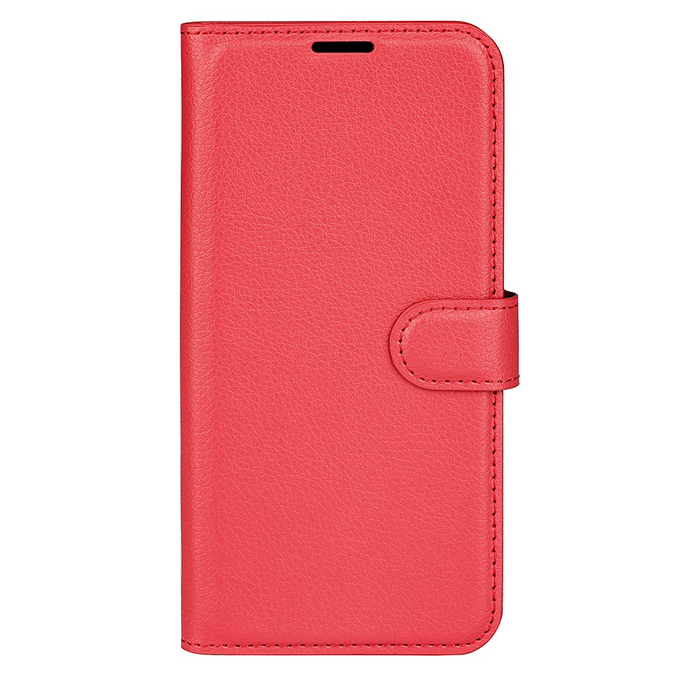  Samsung Galaxy A37 5G Fodral Litchi Läder Röd