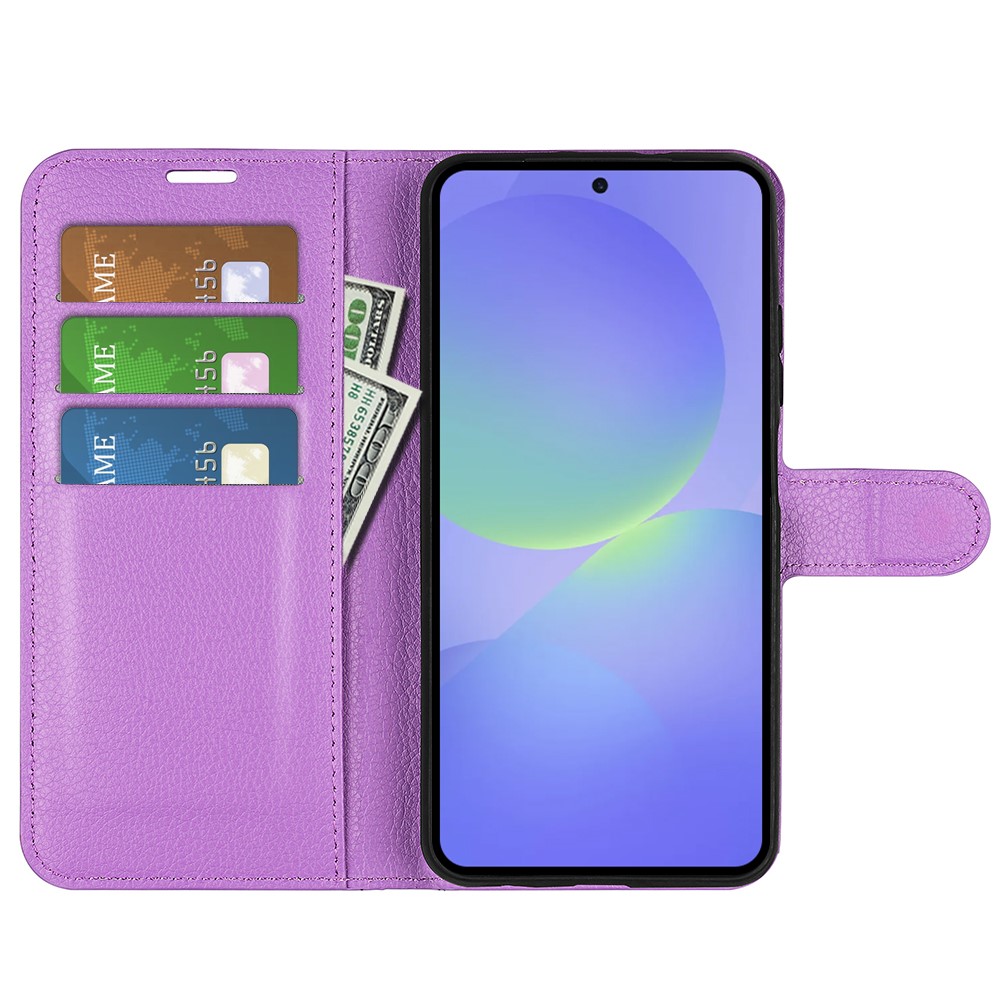  Samsung Galaxy A37 5G Fodral Litchi Läder Lila