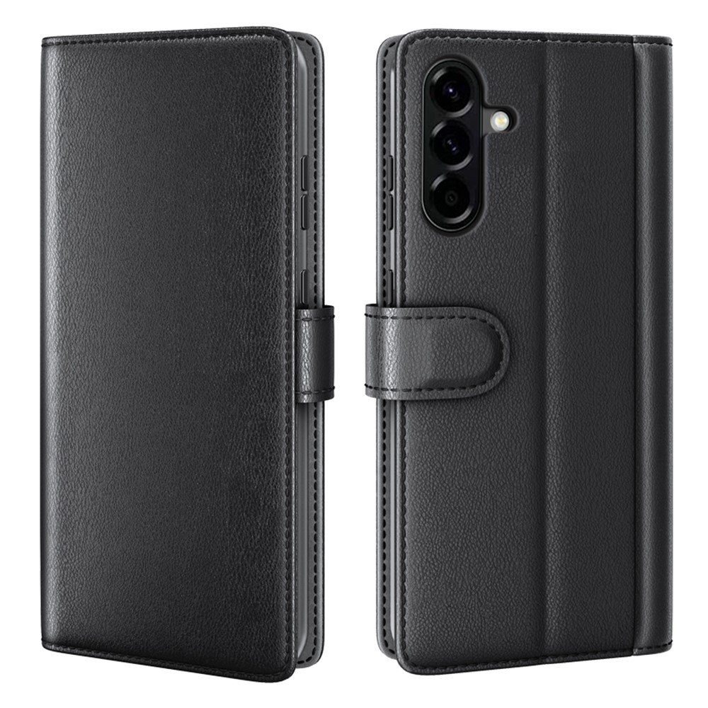  Samsung Galaxy A57 5G Fodral Premium Äkta Läder Svart