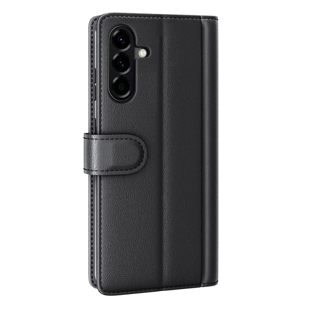 Samsung Galaxy A57 5G Fodral Premium Äkta Läder Svart