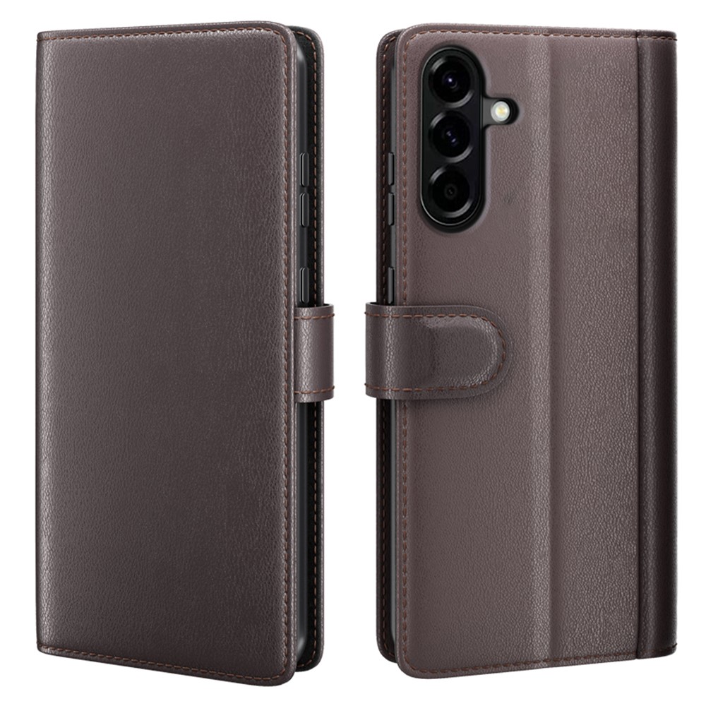  Samsung Galaxy A57 5G Fodral Premium Äkta Läder Brun