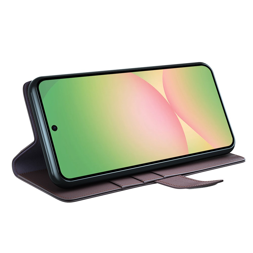 Samsung Galaxy A57 5G Fodral Premium Äkta Läder Brun