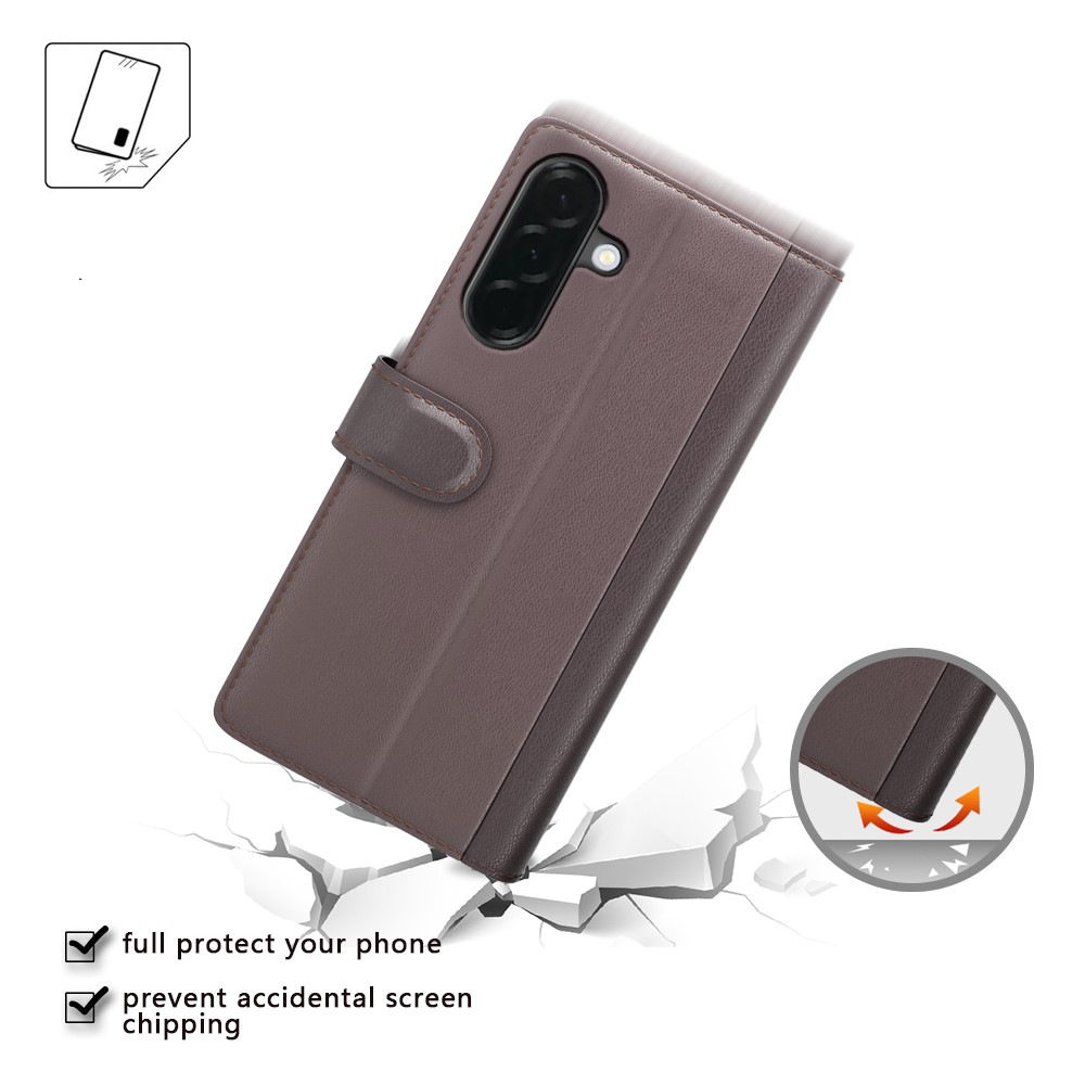  Samsung Galaxy A37 5G Fodral Premium Äkta Läder Brun