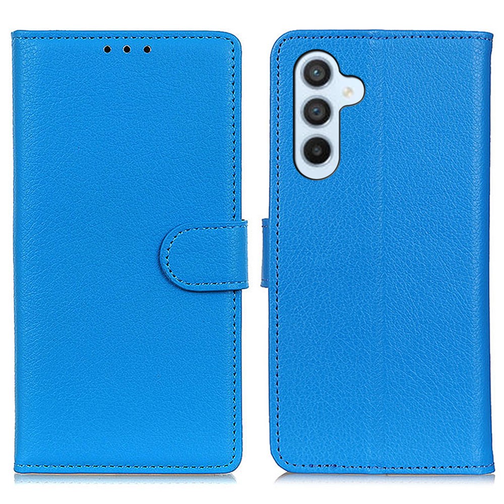  Samsung Galaxy A37 5G Fodral Litchi Läder Blå