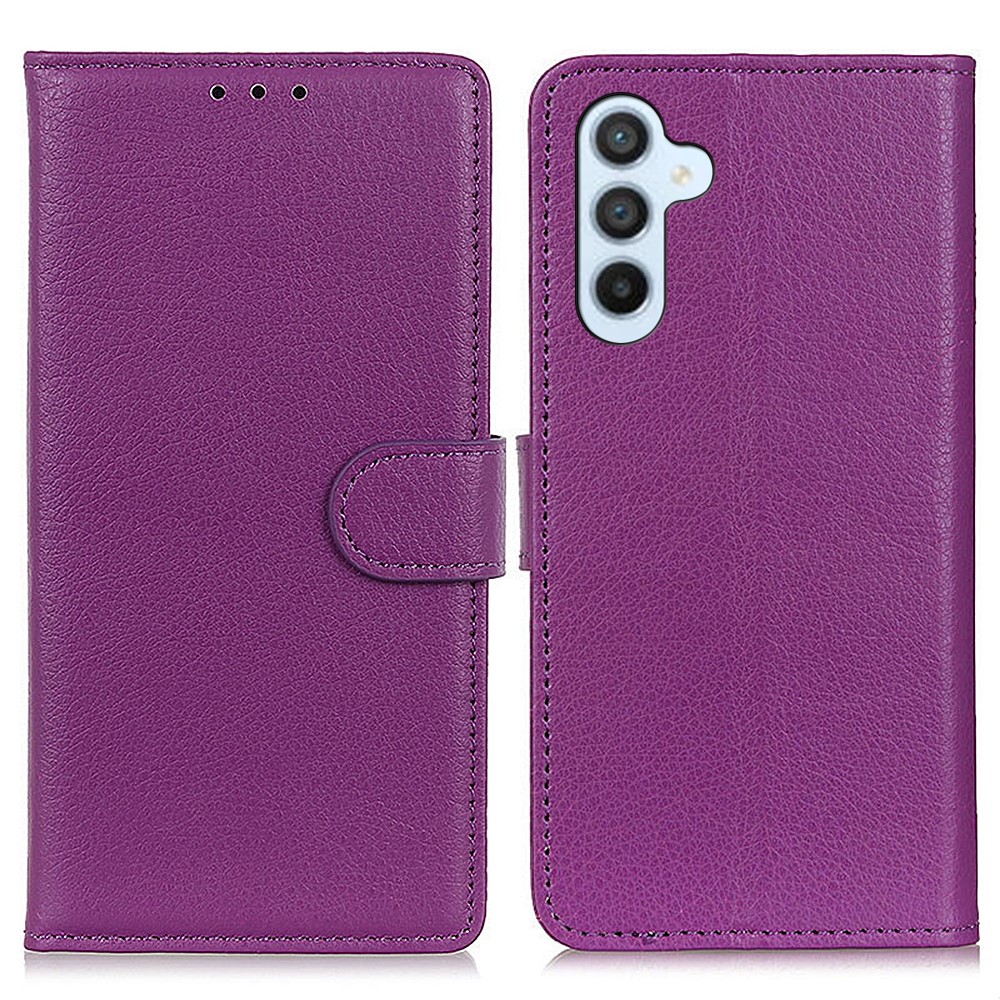  Samsung Galaxy A37 5G Fodral Litchi Läder Lila