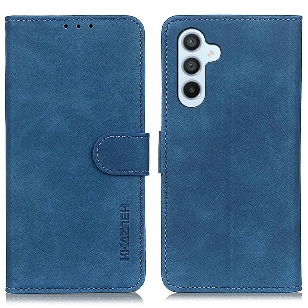 KHAZNEH KHAZNEH Samsung Galaxy A57 5G Fodral Retro Läder Blå
